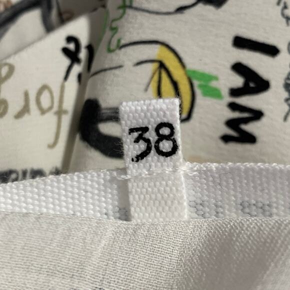 MAISON MARGIELA Size 2 White Multi Color Silk Graffiti Midi Box Dress - Picture 6 of 8